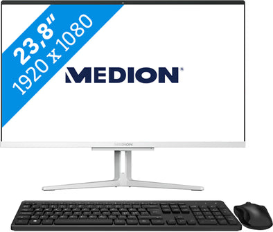 MEDION All-in-One E23405 | MD62581 | Z.G.A.N | 8GB RAM | 128GB M.2 SSD | 23.8" Full HD | incl. toetsenbord en muis | Windows 11