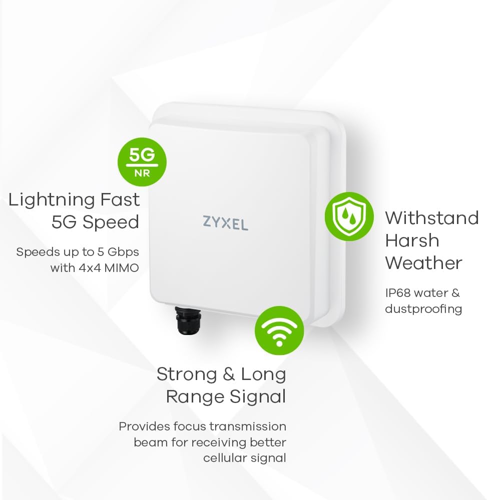 ZYXEL NWA3550 Outdoor Business WLAN Access Point | CCAGLP0370T8 | Betrouwbare outdoor WiFi-oplossing voor zakelijke toepassingen