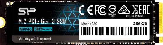 Silicon Power A60 256GB M.2 NVMe SSD PCIe Gen3 x4 – Tot 2200MB/s