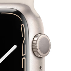 Apple Watch Series 7 45mm Middernacht Starlight | Aluminium Star Sportband | Smartwatch