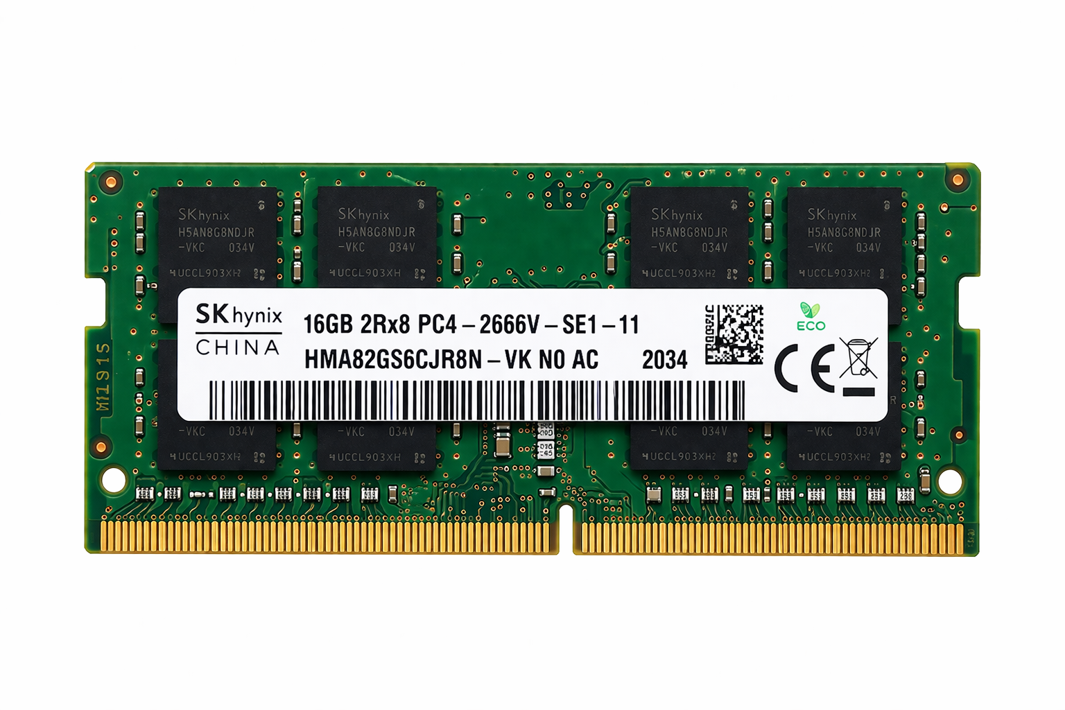 SK hynix 16GB DDR4 2666MHz SO-DIMM Laptop RAM (PC4-2666V 2Rx8) Hoofdafbeelding