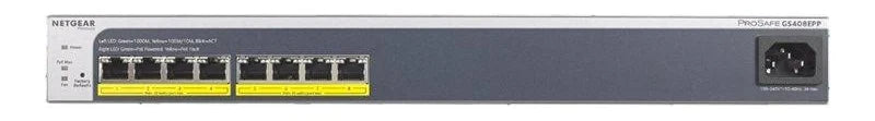 Netgear PROSAFE GS408EPP | 8-Poorts Gigabit PoE+ Smart Managed Switch Hoofdafbeelding
