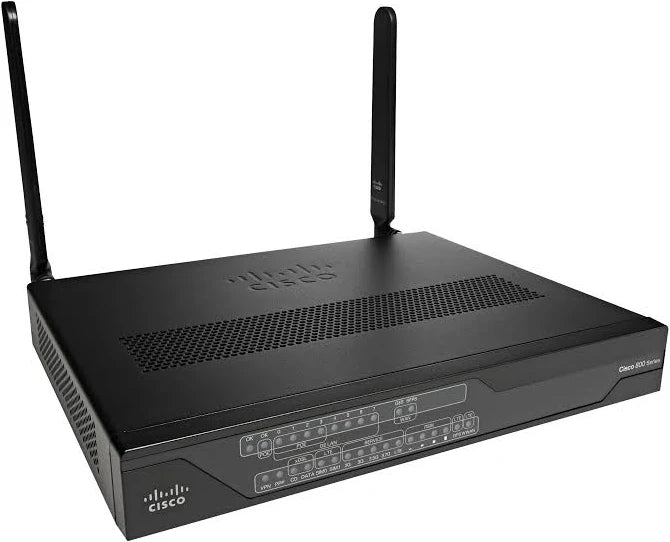 Cisco 800 Series Router C888EG+7_K9 | S/N FCZ191791JP | Sierra Wireless Mini Card MC8705 HSPS+R7 modem Hoofdafbeelding
