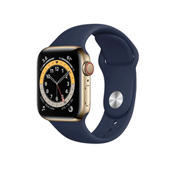 Apple Watch Series 6 40mm LTE Gold SS Stainless Steel/Deep Navy Sport Band