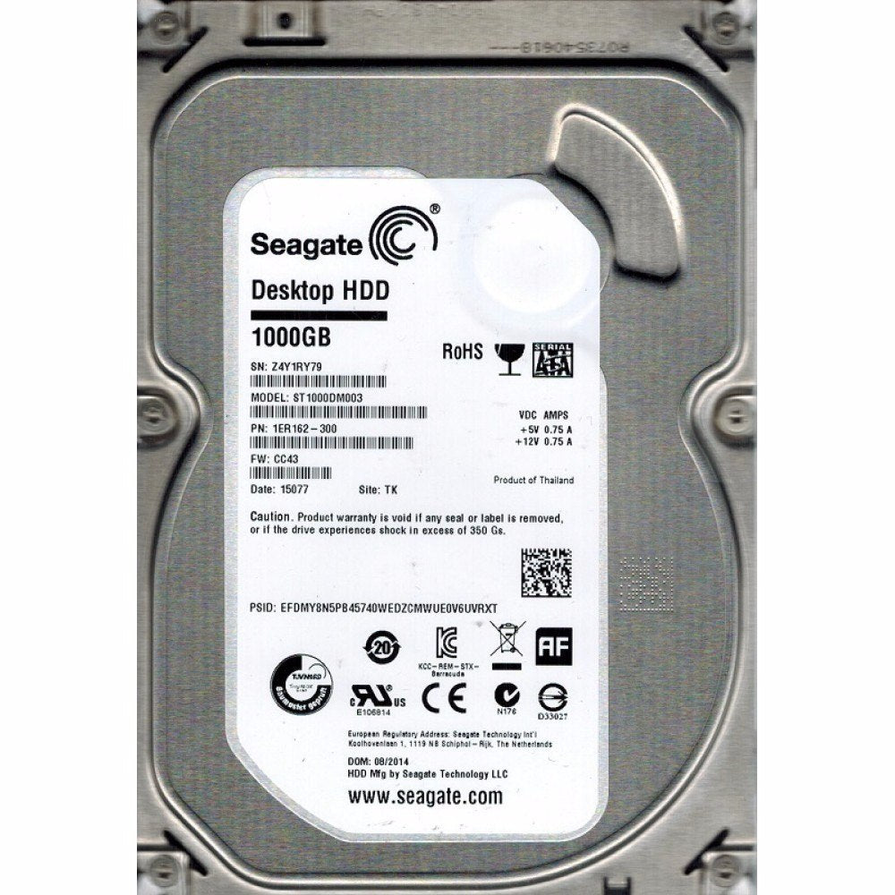 Seagate Desktop 1 TB (1000 GB) Hardschijf (HDD) | ST1000DM003 | 3.5 inch