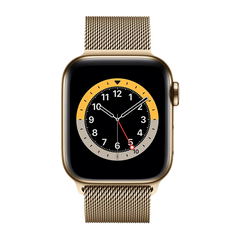 Apple Watch Series 6 44mm LTE Gold SS Stainless Steel/Deep Navy Sport Band