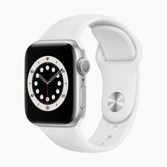 Apple Watch Series 6 44mm LTE Silver ALU Aluminum/White Sport Band