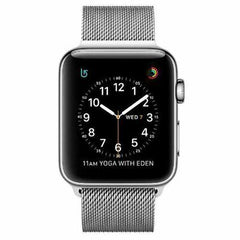 Apple Watch Series 6 44mm LTE Silver SS Stainless Steel/White Sport Band